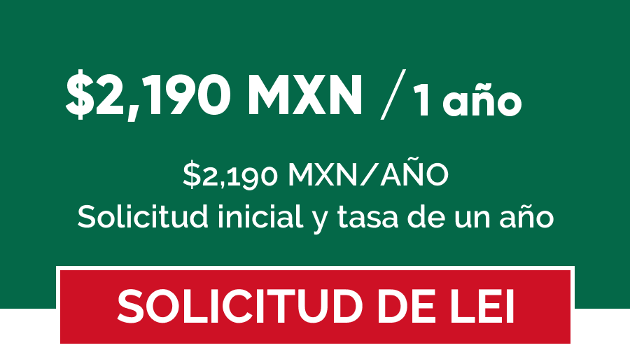 Precio código LEI en México por 1 año
